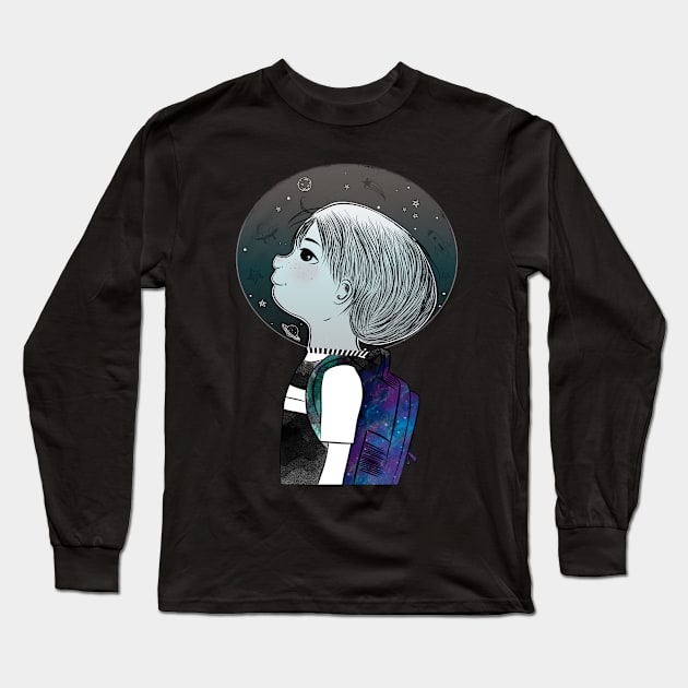 Space Boy Long Sleeve T-Shirt by TatianaGomes